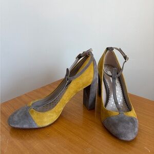 Boden 2 Tone T-Strap Heels